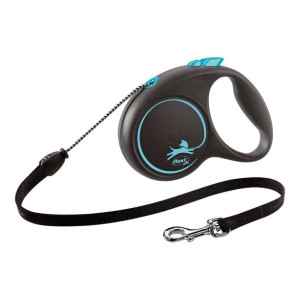 Smycz dla psa Flexi BLACK DESIGN 5 m Niebieski Rozmiar XS