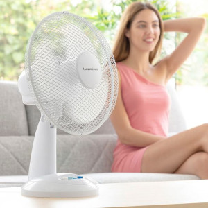 Wentylator podłogowy InnovaGoods Biały 35 W Ø30 cm