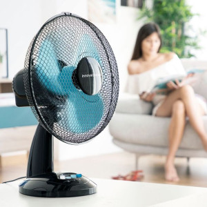 Wentylator podłogowy InnovaGoods Ø 30 cm 35W Czarny Niebieski