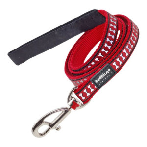 Smycz dla psa Red Dingo Odblaskowy Czerwony (2 x 120 cm)