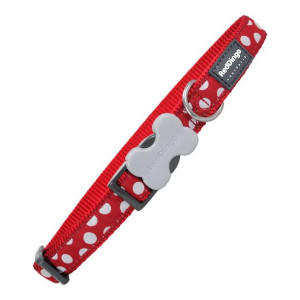 Obroża dla psa Red Dingo Kropki (1,5 x 24-36 cm)