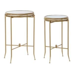 Stolik DKD Home Decor 42 x 42 x 65,5 cm Złoty Metal Drewno MDF