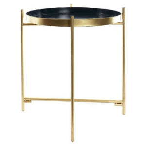 Stolik DKD Home Decor Złoty Metal Granatowy (40 x 40 x 50 cm)