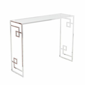 Konsola DKD Home Decor Szkło Metal Srebro (120 x 40 x 78 cm)