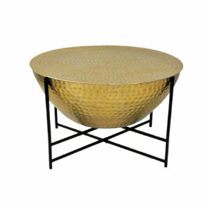 Stolik DKD Home Decor Czarny Złoty Stal (72 x 72 x 44.5 cm)