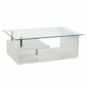 Stolik DKD Home Decor Szkło Metal Drewno Biały (120 x 65 x 42 cm)
