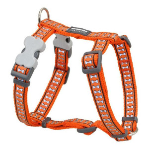 Szelki dla psa Red Dingo Kość Odblaskowy 30-48 cm Pomarańczowy