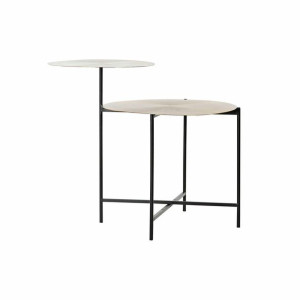 Stolik DKD Home Decor Czarny Złoty Aluminium Nowoczesny (73 x 53 x 61 cm)
