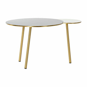 Stolik DKD Home Decor Czarny Złoty Aluminium Biały (67 x 50 x 37 cm)