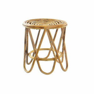 Stolik DKD Home Decor Brązowy Rattan Tropikalny (38 x 38 x 41,7 cm)