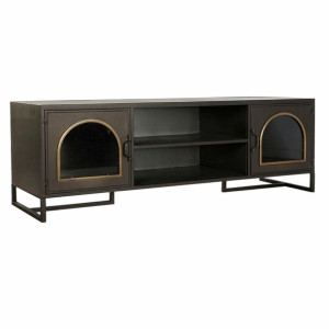 MebleTV DKD Home Decor Czarny Szkło Metal (150 x 50 x 45 cm)