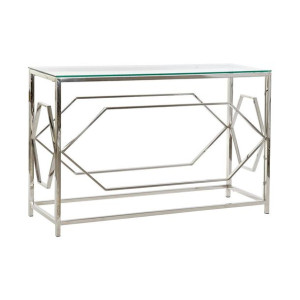 Konsola DKD Home Decor Szkło Srebrzysty Stal nierdzewna (120 x 40 x 78 cm)