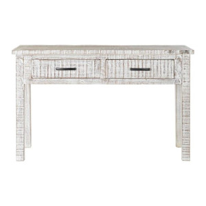 Konsola DKD Home Decor Biały Drewno mango (120 x 40 x 75 cm)