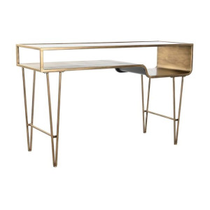 Konsola DKD Home Decor Czarny Złoty Metal (120 x 39,5 x 74,5 cm)