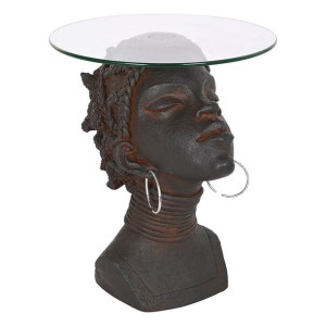 Stolik DKD Home Decor Szkło Czarny Magnez (42 x 24 x 48 cm)