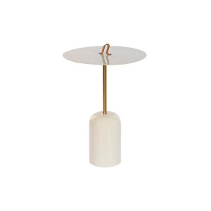 Stolik DKD Home Decor Szary Skórzany Żelazo Lakierowany (40 x 40 x 56 cm)