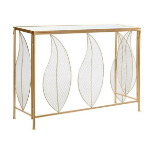 Konsola DKD Home Decor Lustro Złoty Metal (111 x 32 x 77 cm)