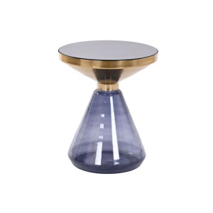 Stolik DKD Home Decor 40,5 x 40,5 x 49 cm Szkło Niebieski Złoty Żelazo