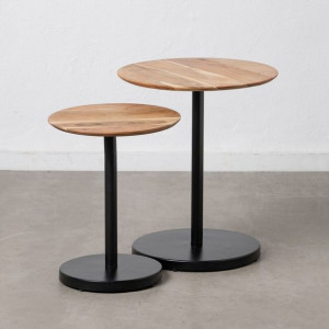 Stolik Naturalny Czarny 50 x 50 x 60 cm