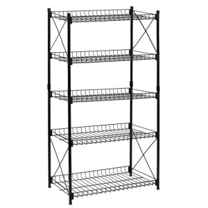 Regał Confortime Czarny Metal (52 x 34 x 110 cm)