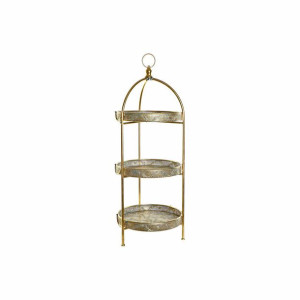 Regał DKD Home Decor Złoty Metal 3 Półki (39 x 39 x 101 cm)