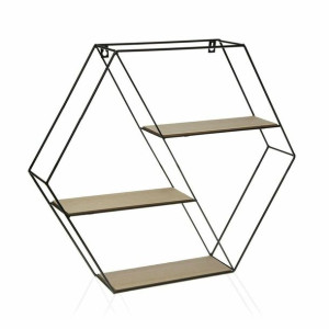 Regał Versa Czarny Drewno (58 x 51 x 11 cm)