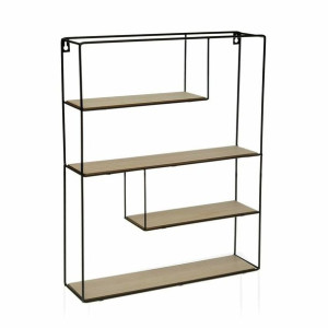 Regał Versa Prostokątny Czarny Drewno (45 x 55 x 11 cm)