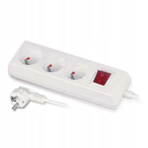 Schmith Przedłużacz 3x2p+z, 10a 5m Sp3gz-w-5m