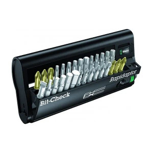 Bity w zestawie (PH+PZ+HEX+TORX+płaskie) 29 szt. z uchwytem Rapidaptor