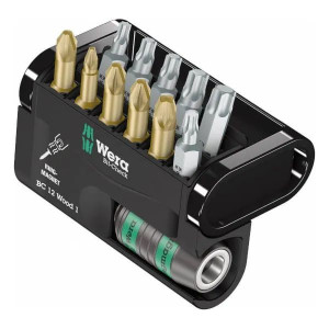Bity w zestawie (PH+PZ+TORX) 11 szt. z uchwytem Rapidaptor,05057423001 WERA