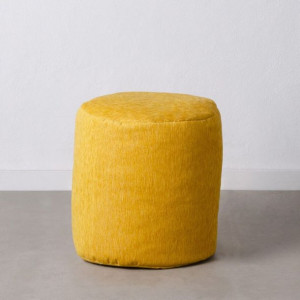 Puff Poliester 45 x 45 x 45 cm Akryl Musztarda