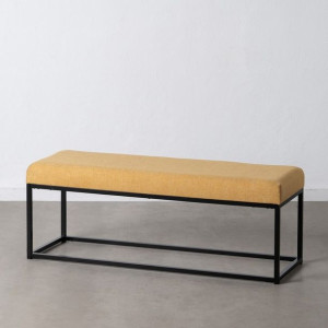 Taboret Tkanina syntetyczna Metal Musztarda 120 x 40 x 45 cm