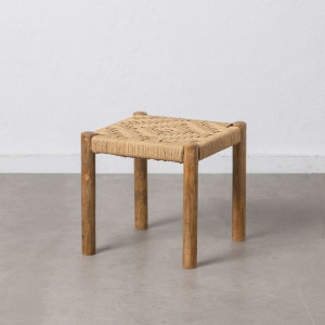 Taboret Drewno 40 x 40 x 40 cm Naturalne Włókno