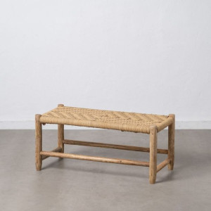 Taboret 92 x 42 x 41 cm Drewno Naturalne Włókno