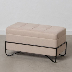 Kufer 82 x 42 x 44 cm Tkanina syntetyczna Metal