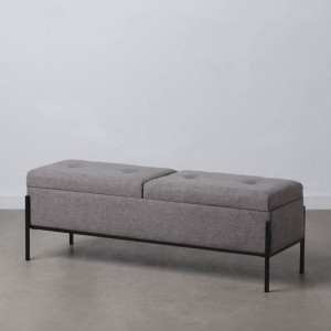 Kufer 123 x 40 x 43 cm Tkanina syntetyczna Metal