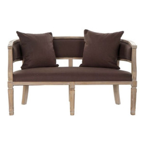 Sofa DKD Home Decor Brązowy Płótno Drewno kauczukowe Tradycyjny