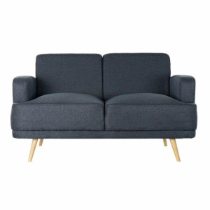 Sofa DKD Home Decor Niebieski Poliester Metal Glam (135 x 70 x 76 cm)