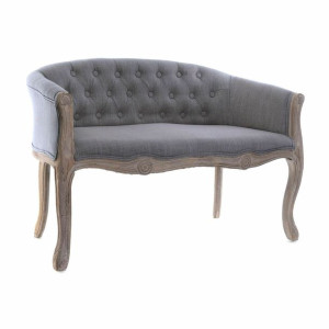 Sofa DKD Home Decor Poliester Drewno kauczukowe Ciemny szary