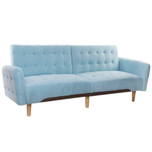 Kanapa z Funkcją Spania DKD Home Decor Niebieski (200 x 85 x 85 cm)