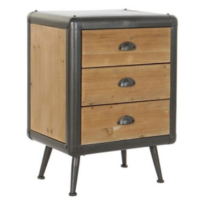 Stolik Nocny DKD Home Decor Metal Jodła (51 x 40 x 70 cm)