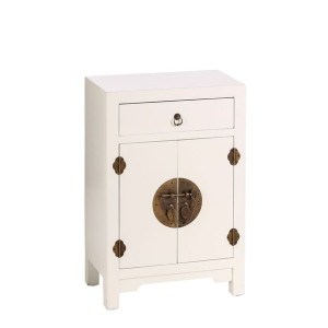 Stolik Nocny ORIENTE 45 x 26 x 69 cm Drewno Biały
