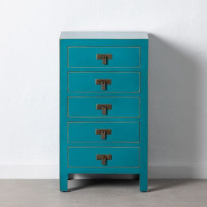 Stolik Nocny 44 x 34 x 77 cm Niebieski Drewno DMF