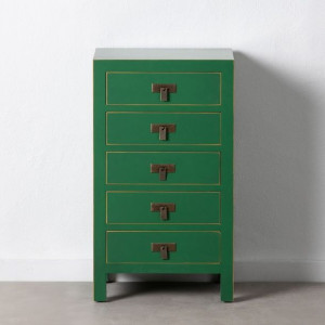 Stolik Nocny 44 x 34 x 77 cm Drewno Kolor Zielony DMF