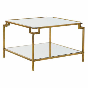 Stolik DKD Home Decor Lustro Metal Jasna Miedź (63 x 63 x 42 cm)