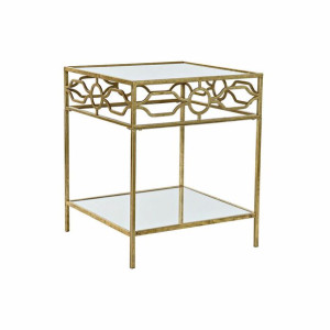 Stolik DKD Home Decor Lustro Złoty Metal (50 x 50 x 60 cm)