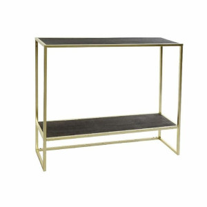Konsola DKD Home Decor Czarny Złoty Metal Drewno MDF (90 x 25 x 75 cm)