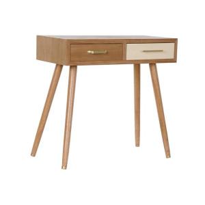 Konsola DKD Home Decor Szary Metal Krem Drewno paulowni (80 x 40 x 78 cm)