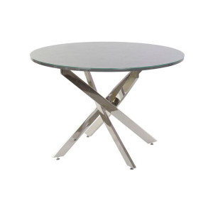 Stolik DKD Home Decor Szkło Stal Ciemny szary (107 x 107 x 74 cm)