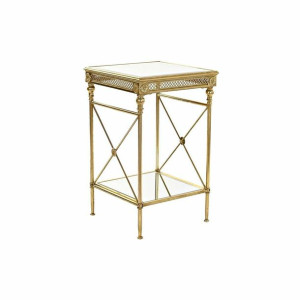 Stolik DKD Home Decor Lustro Złoty Metal Arabia (40 x 40 x 65 cm)